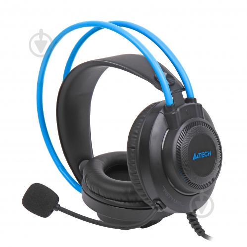 Навушники A4Tech FH200U (Blue) grey (FH200U (Blue)) Fstyler USB Stereo Headphone - фото 1