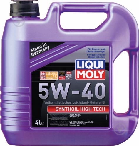 motornoe maslo liqui moly synthoil high tech 5w 40 4 l 1915
