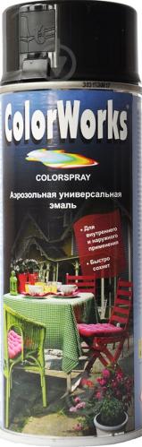 Емаль аерозольна RAL 9005 ColorWorks чорний матовий 400 мл - фото 2 Емаль аерозольна RAL 9005 ColorWorks чорний матовий 400 мл - фото 2