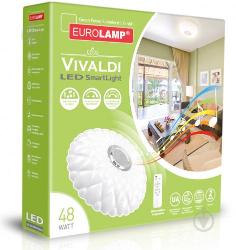 Світильник світлодіодний Eurolamp Smart Light Vivaldi музичний із пультом ДК 48 Вт білий 3000-6000 К - фото 7 Світильник світлодіодний Eurolamp Smart Light Vivaldi музичний із пультом ДК 48 Вт білий 3000-6000 К - фото 7
