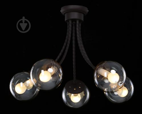 Світильник стельовий Accento lighting Oleander ALKK-GH96284-5 5x40 Вт E14 чорний - фото 7 Світильник стельовий Accento lighting Oleander ALKK-GH96284-5 5x40 Вт E14 чорний - фото 7