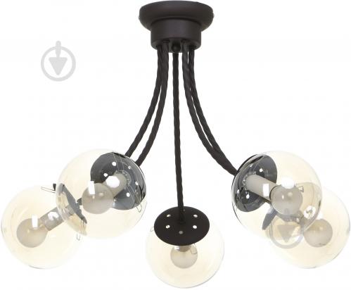 Світильник стельовий Accento lighting Oleander ALKK-GH96284-5 5x40 Вт E14 чорний - фото 5 Світильник стельовий Accento lighting Oleander ALKK-GH96284-5 5x40 Вт E14 чорний - фото 5