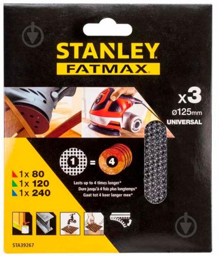 Сетка абразивная Stanley STA39267 125 мм - фото 2 Сетка абразивная Stanley STA39267 125 мм - фото 2