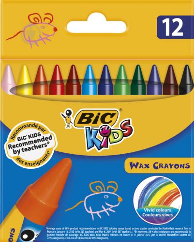 Карандаши восковые BWax Crayons BIC - фото 1