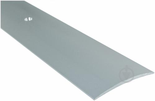 Порожек алюминиевый лестничный анодированный Olvis с отверстиями 40x1350 мм серебро - фото 1