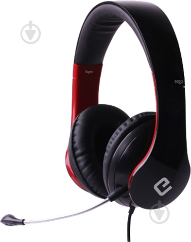 Гарнітура Ergo VM-390 black/red - фото 4 Гарнітура Ergo VM-390 black/red - фото 4