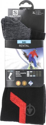 Носки Salomon Rental 392452 р. 45-47 черный с красным - фото 2 Носки Salomon Rental 392452 р. 45-47 черный с красным - фото 2