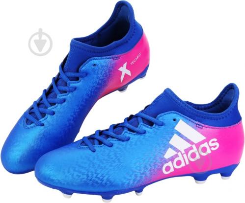 Футбольные бутсы Adidas X 16.3 FG Firm Ground Cleats BB5641 р. 8.5 сине-розовый - фото 6 Футбольные бутсы Adidas X 16.3 FG Firm Ground Cleats BB5641 р. 8.5 сине-розовый - фото 6