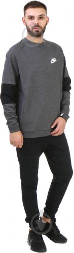 Спортивна кофта Nike Sportswear Advance 15 Crew FLC AW1718 р. L сірий із чорним 861744-071 - фото 6 Спортивна кофта Nike Sportswear Advance 15 Crew FLC AW1718 р. L сірий із чорним 861744-071 - фото 6
