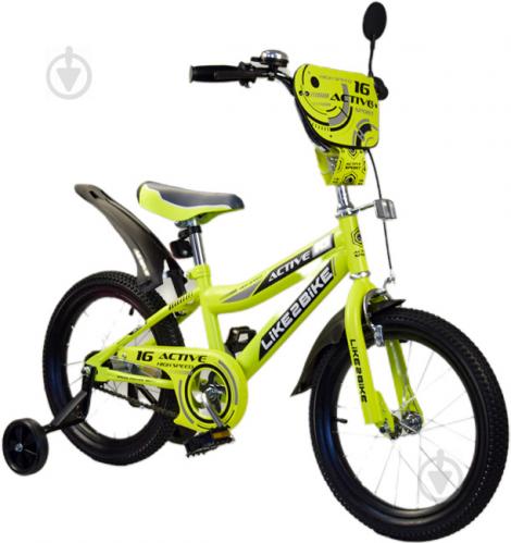 Велосипед детский Like2bike Active 16'' желтый 191629 - фото 1