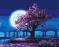 Картина за номерами Преміум Сакура в місячному сяйві PBS25275 40x50 см Brushme  - фото 7086112