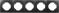 Рамка пятиместная HausMark Bela горизонтальная черный SNG-FRP.RD20G5-BK - фото 1125187