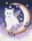 Картина за номерами Кіт і місяць PBS140 40x50 см Brushme  - фото 6964358