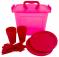 Набір для пікніка Rainbow 25 предметів рожевий Flamberg Smart Kitchen - фото 4021011