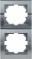 Рамка двухместная Lezard DERIY вертикальная темно-серый металлик 702-2900-152 - фото 353049