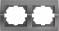 Рамка двухместная Lezard DERIY горизонтальная темно-серый металлик 702-2900-147 - фото 353052