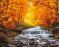 Картина за номерами Преміум Водоспад в осінній позолоті PBS34060 40х50 см Brushme  - фото 7011832