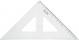 Треугольник равнобедренный, 45/177, с перпендикуляром, прозрачный, 744150 Koh-i-Noor
