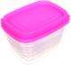 Набір контейнерів для харчових продуктів Eat&Go 550 мл рожевий 3 шт. UP! (Underprice)