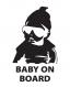 Светоотражающая наклейка LOOM Baby on Board LM-10201-black для твердых поверхностей