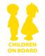 Світловідбивна наліпка LOOM Children On Board LM-10204-yellow для твердих поверхонь