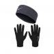 Комплект шапка+перчатки Nike RUN DRY HEADBAND AND GLOVE SET N.RC.38.045 XS-S черный