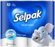 Туалетная бумага Selpak в асортименті Soft touch/Perfumed з ароматом «Пудра» тришаровий 28+4 шт.