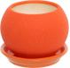 Горщик керамічний Оріана-Запоріжкераміка Куля шовк круглий 0,4 л помаранчевий (037-3-123)