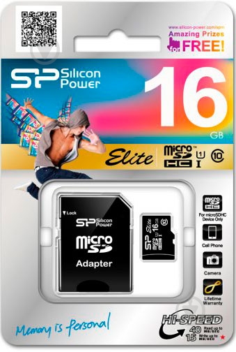 Карта памяти Silicon Power MicroSDHC 16GB Class 10+SD adapter - фото 3