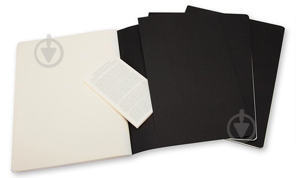 Набор блокнотов нелинованные 19 х 25 см QP323 черный Moleskine - фото 2