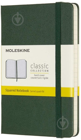 Блокнот Classic 9 х 14 см клетка зеленый (MM712K15) Moleskine - фото 1