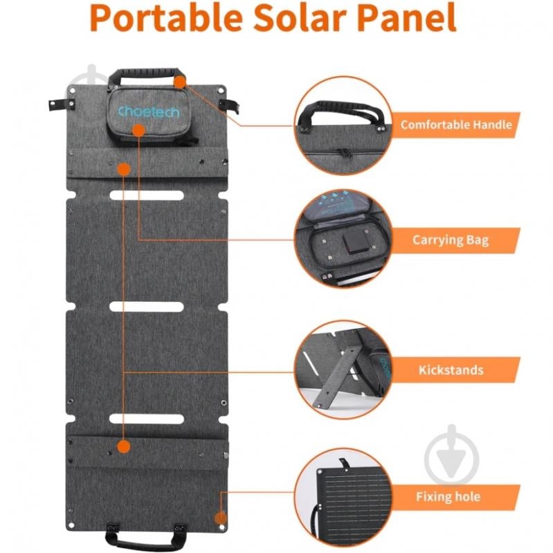 Солнечная панель Choetech SC006-V5-GY - фото 6