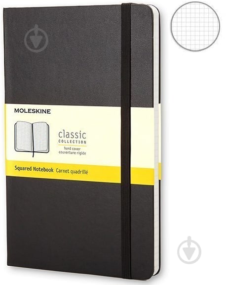 Блокнот Classic 9 х 14 см клетка черный (MM712) Moleskine - фото 1