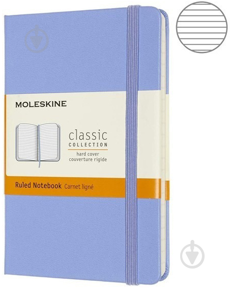 Блокнот Classic 9 х 14 см линия голубая гортензия (MM710B42) Moleskine - фото 1