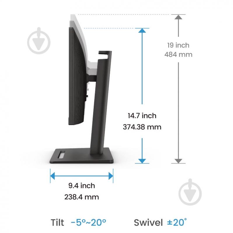 Монитор BenQ 23,8" (9H.LMJLJ.LBE) - фото 10