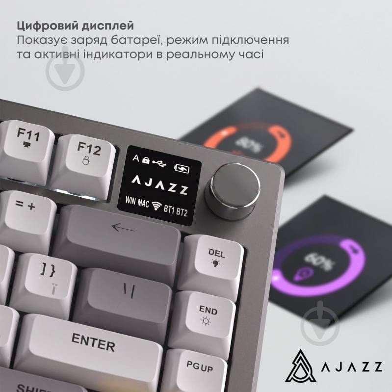 Клавиатура беспроводная Ajazz AF82 (AF82-BGY) - фото 8