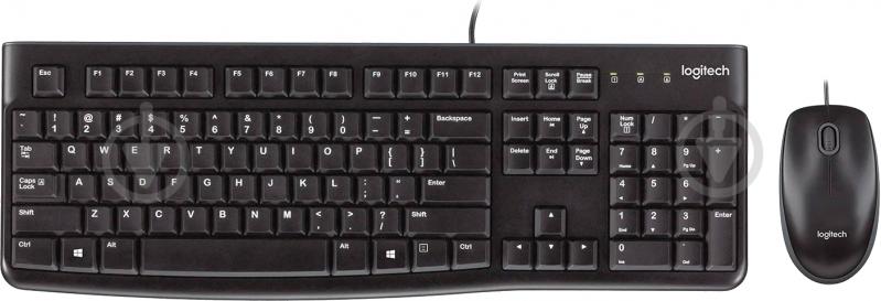 Комплект клавіатура та миша Logitech MK120 Black USB (920-002562) - фото 1