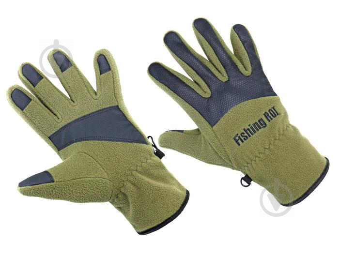 Перчатки Fishing ROI флисовые FLECEE GLOVES 502-06-L р. L [1271] Olive Green - фото 1