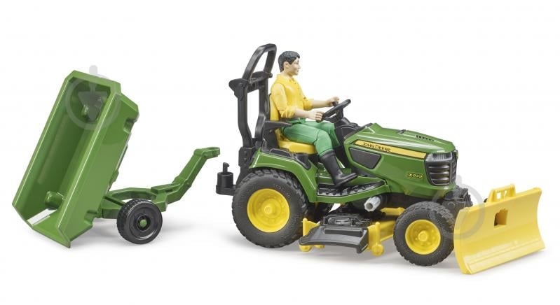 Игрушечный набор Bruder Садовый трактор John Deere с прицепом и фигуркой садовода 62104 - фото 7