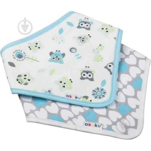 Нагрудник детский Akuku Голубые Совы A1471 голубой A1471 - фото 1
