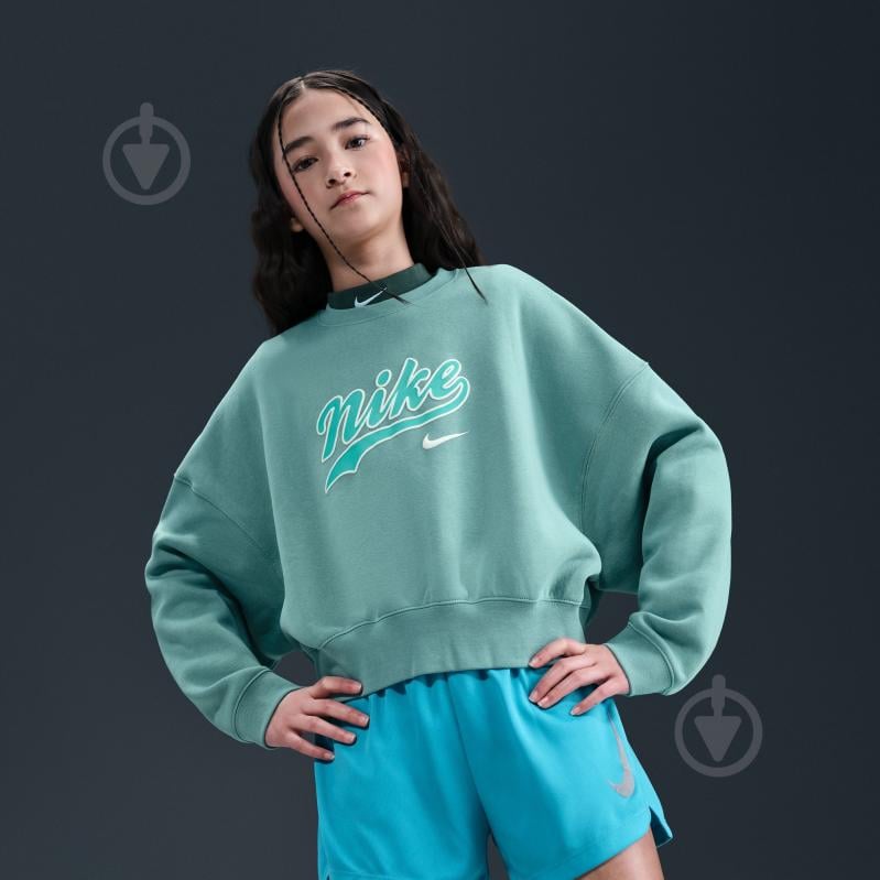 Свитшот Nike G NSW TREND FLC CRP CREW IH4308-017 р.XS зеленый - фото 10 Свитшот Nike G NSW TREND FLC CRP CREW IH4308-017 р.XS зеленый - фото 10