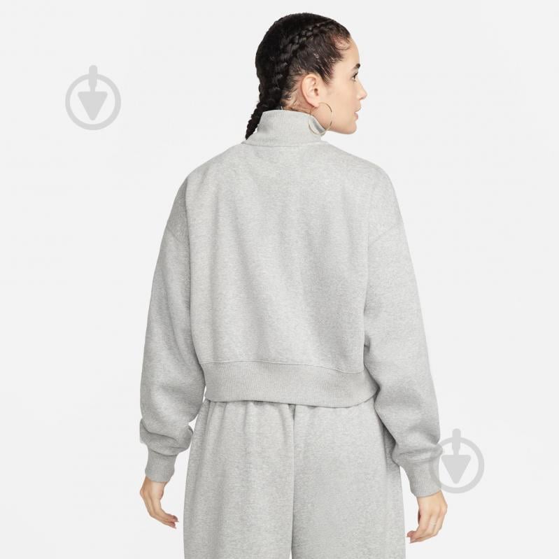 Джемпер Nike W NSW PHNX FLC QZ CROP DQ5767-063 р.2XL серый - фото 2