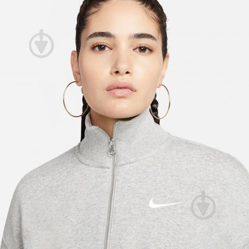 Джемпер Nike W NSW PHNX FLC QZ CROP DQ5767-063 р.2XL серый - фото 3