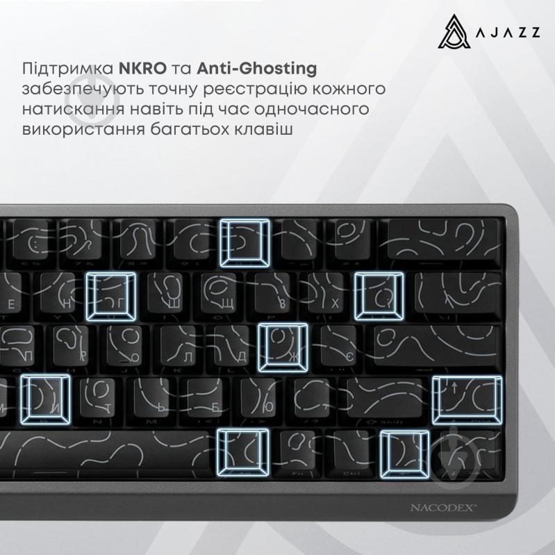 Клавиатура игровая Ajazz (NK68-V2-R-BGY) Red Switch - фото 11