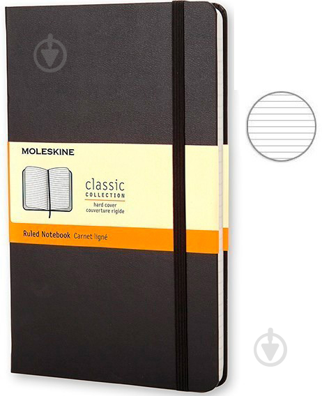 Блокнот Classic 9 х 14 см линия черный (MM710) Moleskine - фото 1