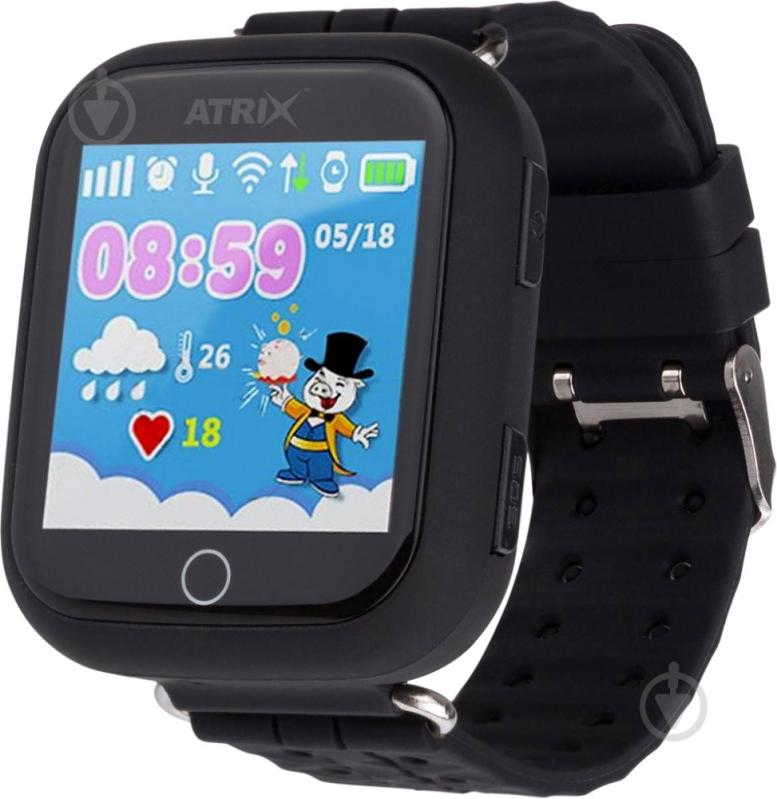 Смарт-часы Atrix Smart watch iQ100 Touch GPS black - фото 1