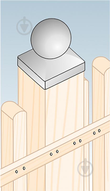 Ковпак Domax для стовпа з кулею 90х90х1 мм DKK90 - фото 3