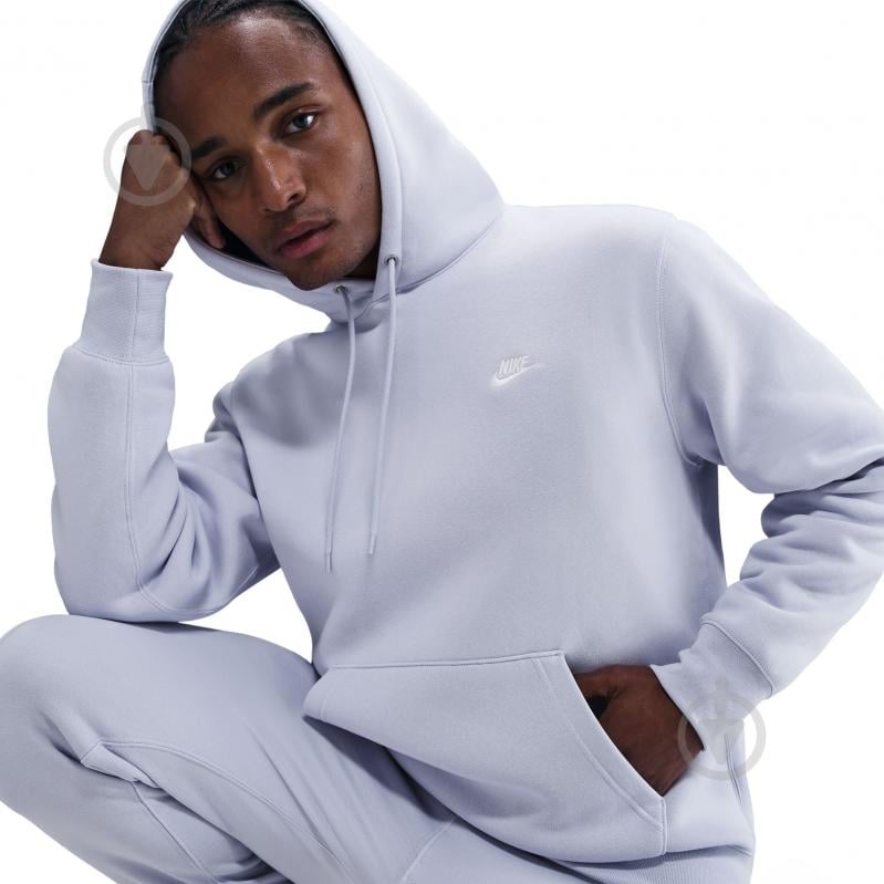Джемпер Nike M NK CLUB BB PO HOODIE FN3859-057 р.2XL блакитний - фото 6 Джемпер Nike M NK CLUB BB PO HOODIE FN3859-057 р.2XL блакитний - фото 6