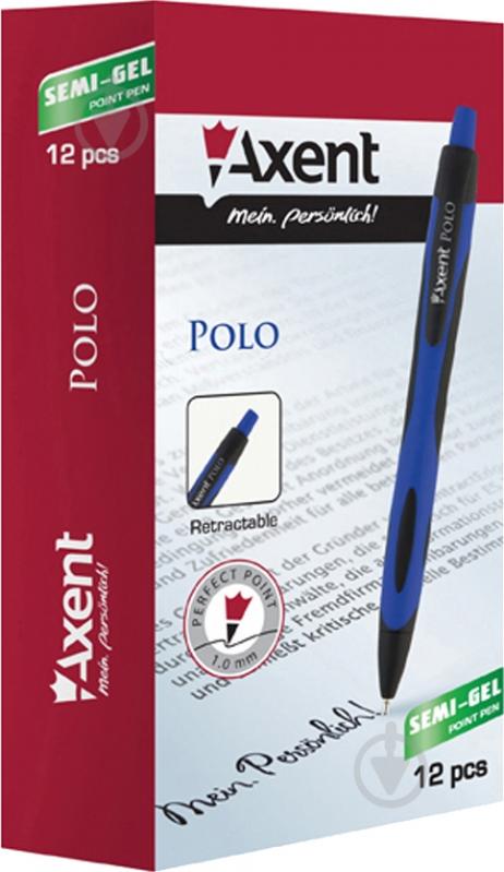 Ручка масляная Axent автоматическая Polo 0,7 мм синяя (AB1066-02-A) 12 шт. - фото 2 Ручка масляная Axent автоматическая Polo 0,7 мм синяя (AB1066-02-A) 12 шт. - фото 2