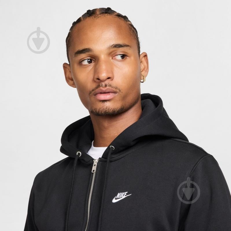 Джемпер Nike M NK CLUB BB FZ HOODIE FN3861-010 р.3XL чорний - фото 3
